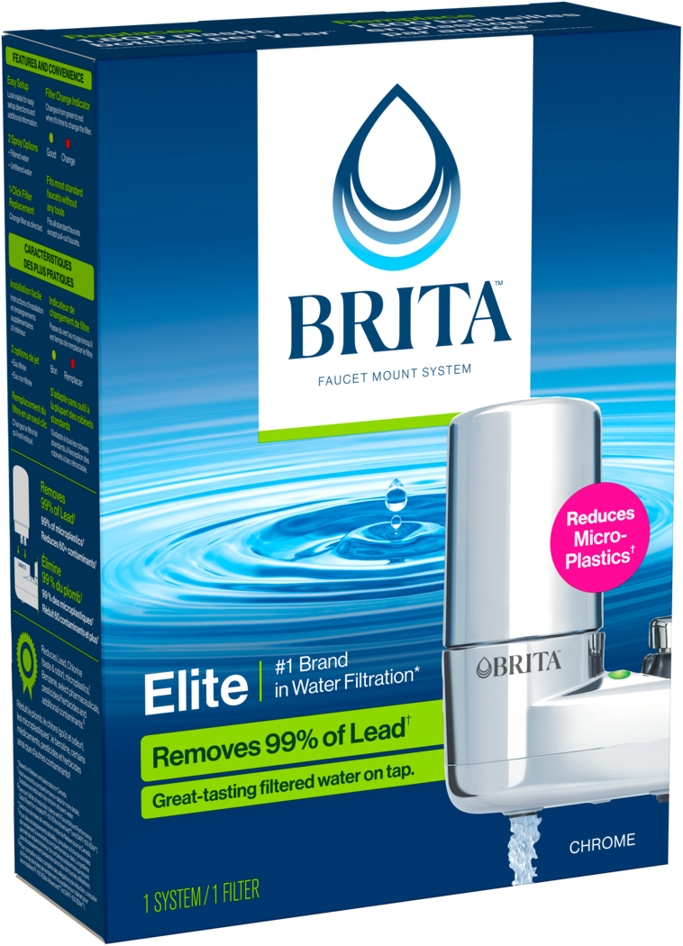 BRITA On Tap FAUCET MOUNT WATER FILTRATION SYSTEM CHROME 2-FILTERS (FAST  SHIP!!)