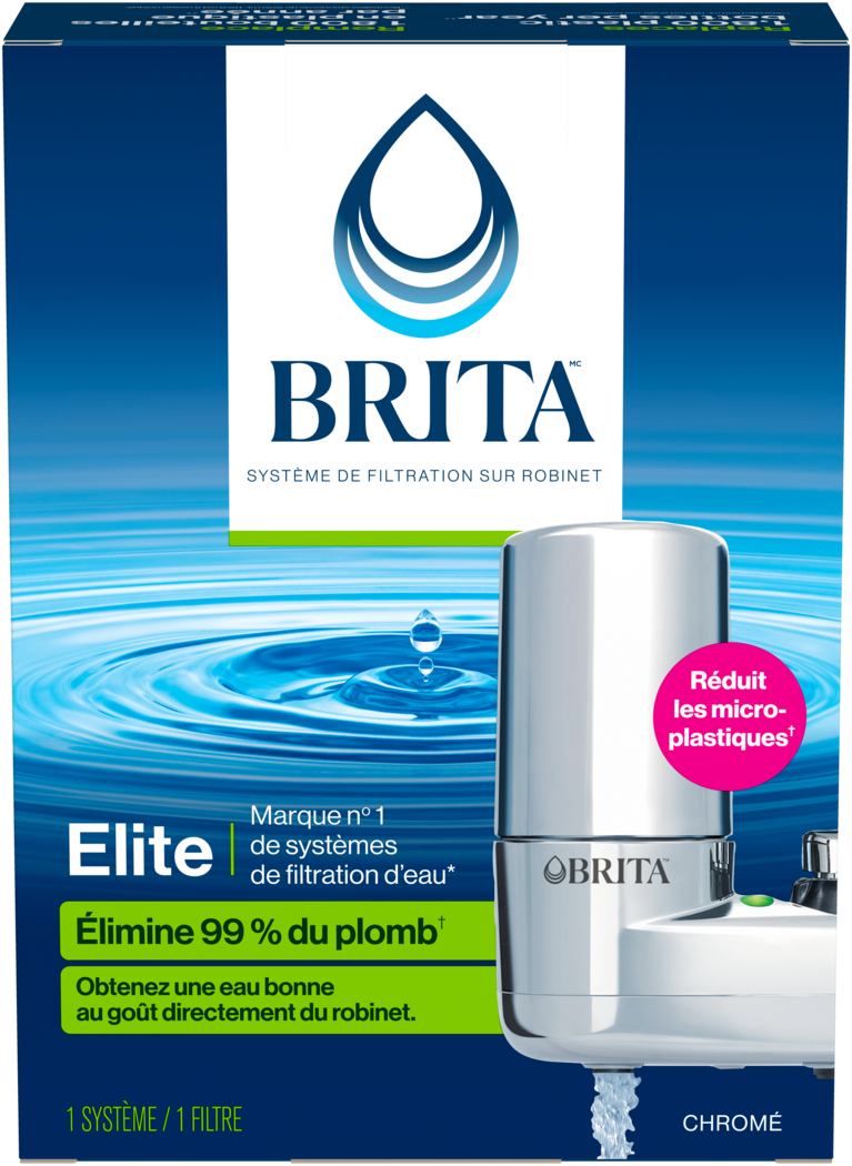 Brita Basic Faucet Mount System, Water Filter Reduces Lead and Chlorine,  White