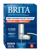 Système de filtration d’eau sur robinet de Brita®, modèle de base – chrome