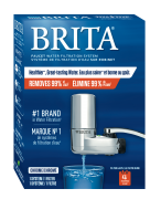 Système de filtration d’eau sur robinet de Brita®, modèle de élite – chrome