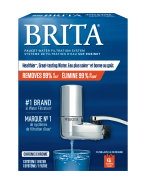 Système de filtration d’eau sur robinet de Brita®, modèle de base – chrome