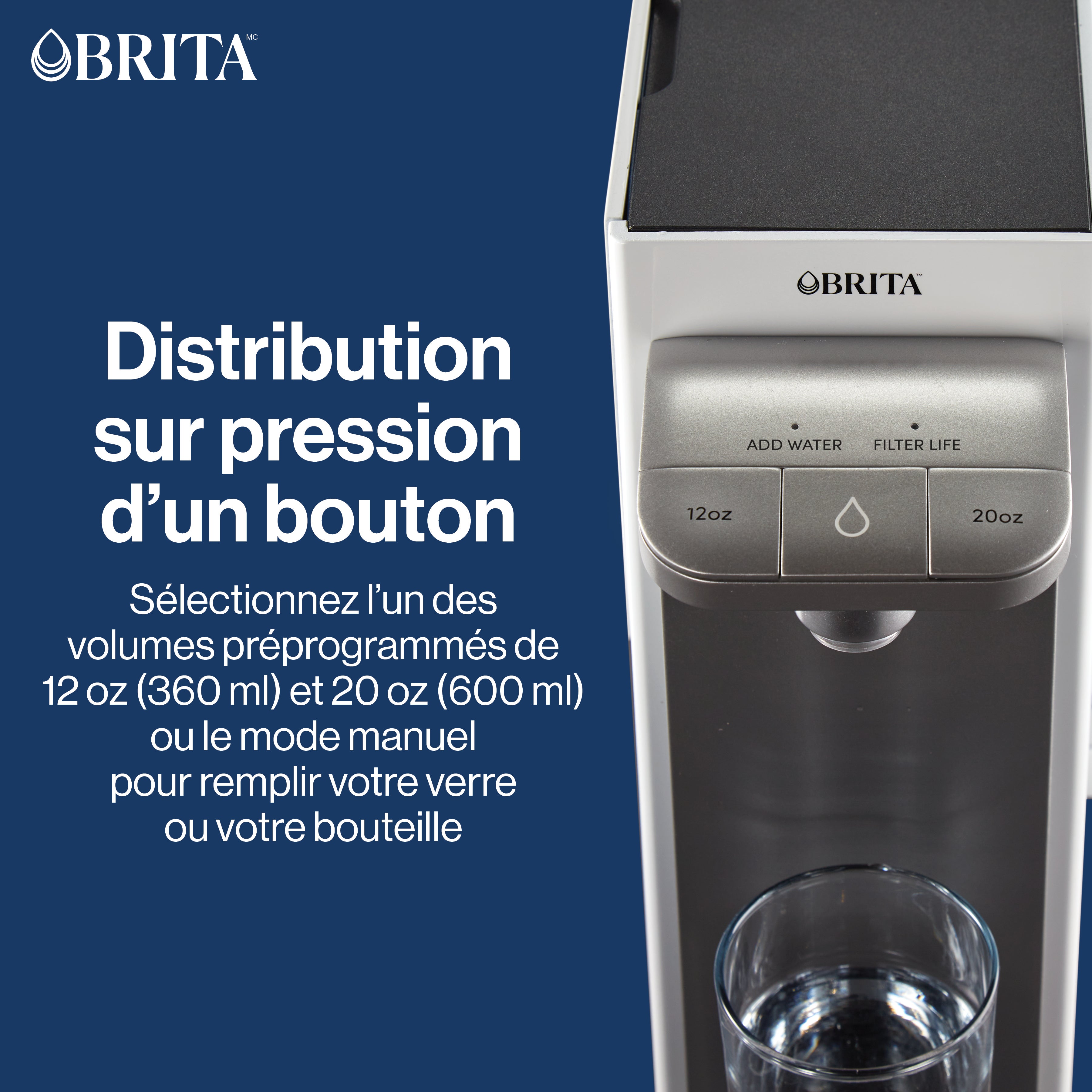 Puissant système de filtration d’eau instantanée Brita Hub